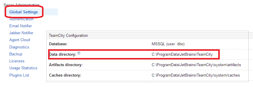 TeamCity - Global Setting