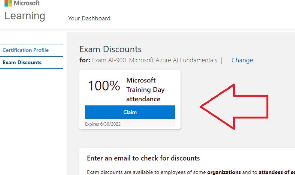 Microsoft Certificate Exam Discount