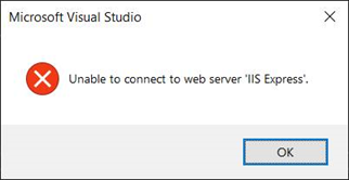 Unable to connect to web server ‘IIS Express’